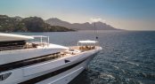 Luxury yacht CLOUD 9 - Upper deck entertaining area and Owner's private terrace