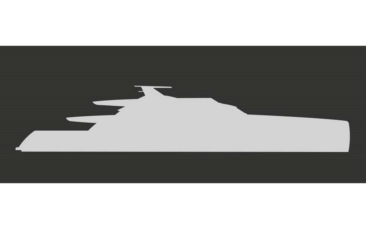 Luxury yacht FR038 Silhouette - Created by Luca Dini Design and under construction by Rossi Navi