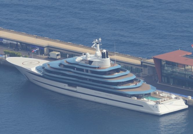Luxury yacht JUBILEE docked in Monaco. Image credit Didier Didairbus