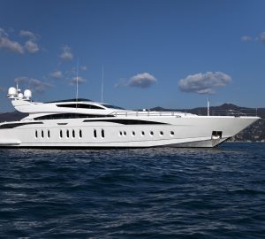 Charter speedy superyacht Lisa IV in the Western Mediterranean
