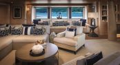 Main salon aboard luxury yacht CLOUD 9