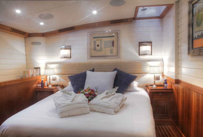 Master suite aboard motor yacht ALEXA