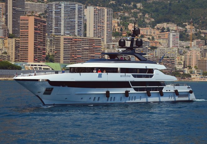 Motor yacht SEVEN SINS from Sanlorenzo will be on show throughout the event. Image credit Didier Didairbus