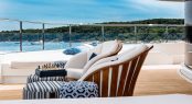 Owner's deck alfresco forward lounge aboard M/Y CLOUD 9