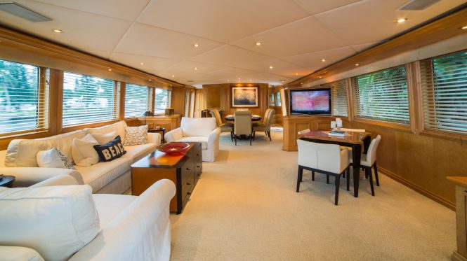 Superyacht LADY LEX - Main salon and formal dining area