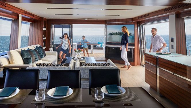 Superyacht M90 PANACERA salon interior
