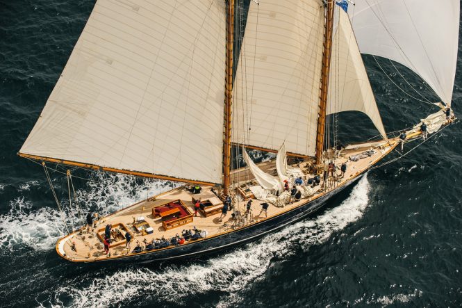 Superyacht MARIETTE OF 1915 at the Pendennis Cup 2014