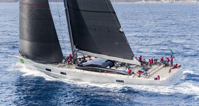 The Super Maxi class victory went to RIBELLE. Photo credit: ROLEX / Carlo Borlenghi