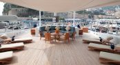 Anastasia at MYS in Monaco - sun deck with sun loungers