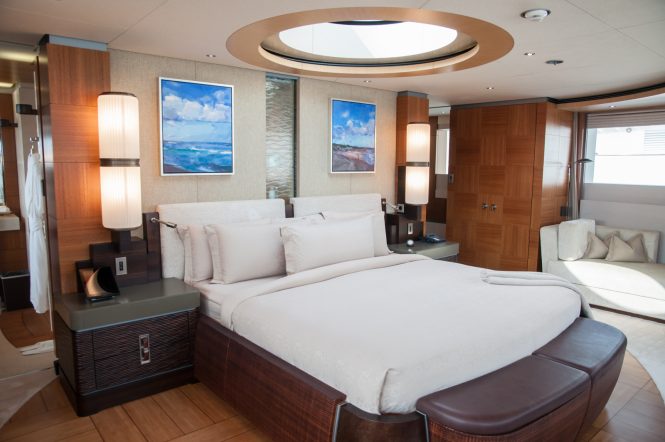 Anastasia by Oceanco at MYS - Master owner suite with skylight