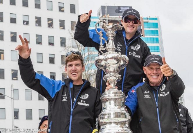 Emirates Team New Zealand, winners of the America's Cup 2017 which took place in Bermuda