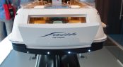 Model of yacht FAITH at Feadship stand at MYS
