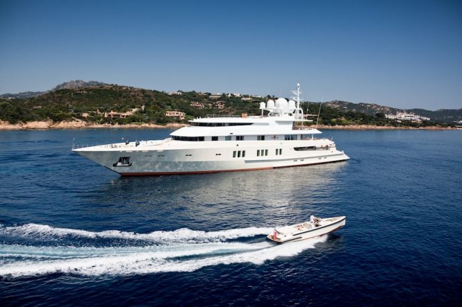 Motor yacht CORAL OCEAN (ex.CORAL ISLAND) - Built by Lurssen. Image credit: Jeff Brown