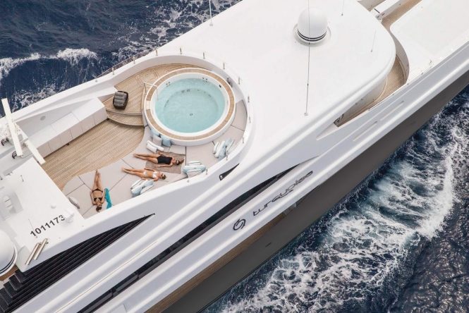 Relax aboard the striking TURQUOISE yacht this winter in the Caribbean or the Bahamas