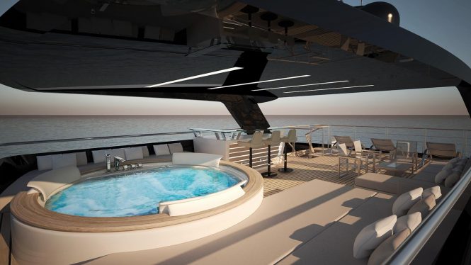 Sundeck concept for the Filippetti E32 luxury yacht