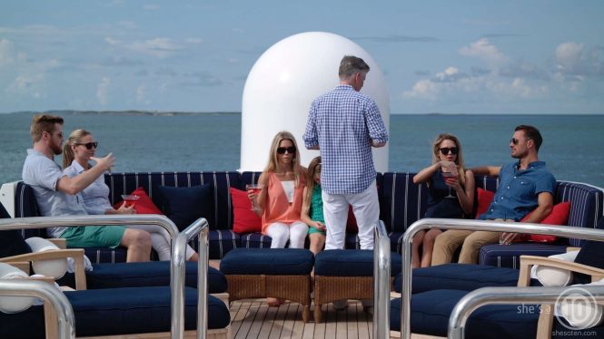 Superyacht SHE'S A 10 - Upper deck socializing
