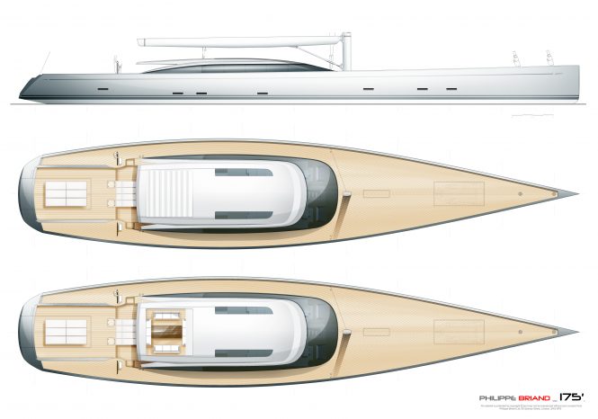 The 55m sloop expedition yacht from Phillippe Briand