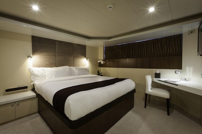The Master suite aboard superyacht LIONSHARE