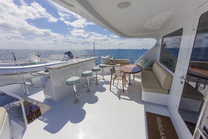 aft deck with a bar
