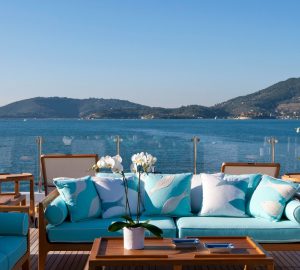 Charter beautiful beach club-style superyacht Ramble on Rose in the Caribbean and Bahamas 