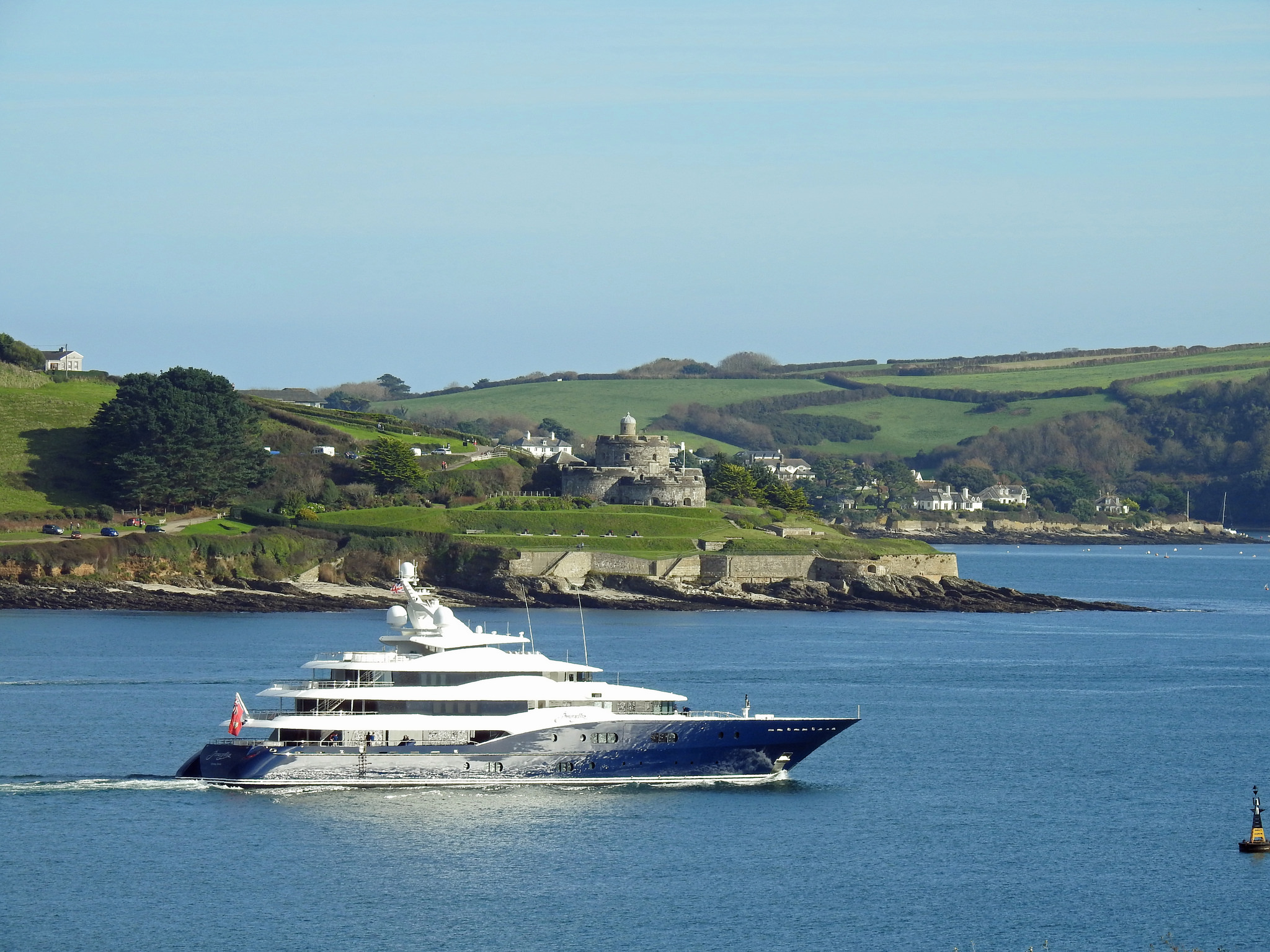 super yacht in falmouth