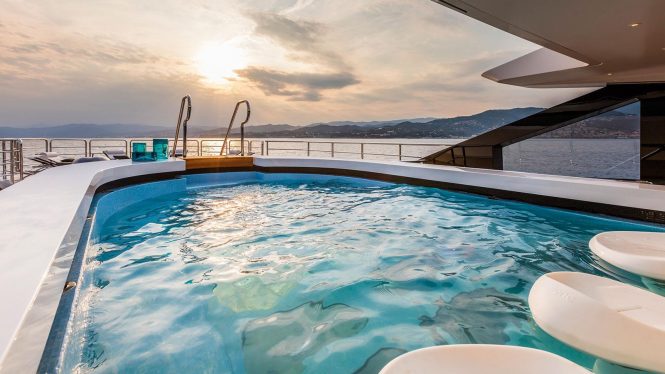 Swimming pool aboard SUERTE