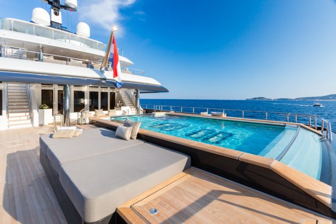 Swimming pool aboard the 68m ICON
