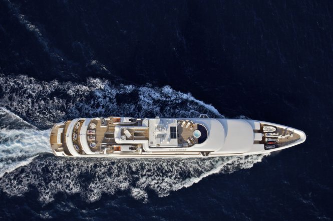 Yacht OMEGA - From Above