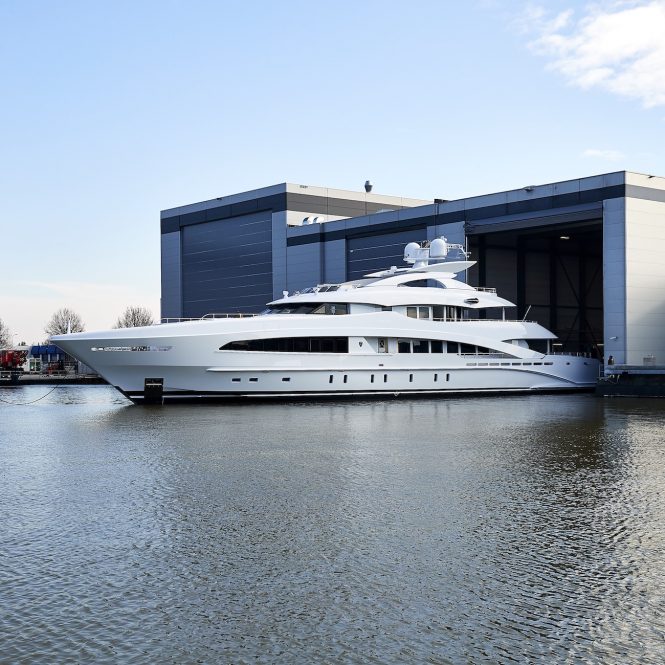 50m superyacht WHITE by Heesen, Frank Laupman of Omega Architects and Cristiano Gatto Design launched