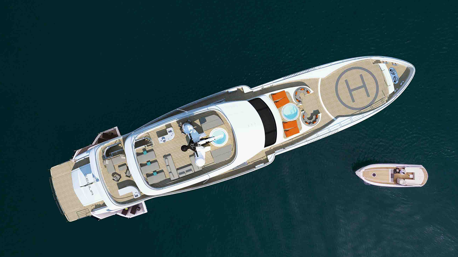 yacht top view