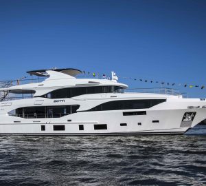 Mediterraneo 116' motor yacht BOTTI hits water at Benetti