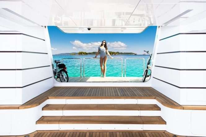 Beach club aboard SEANNA