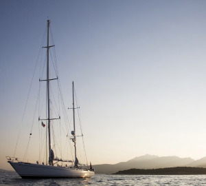 Newly-refitted classic Royal Huisman Sailing Yacht CYCLOS II for charter in the West Med