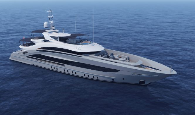 Luxury yacht OMAHA rendering - Credit Heesen