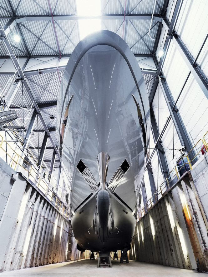 OMAHA ready for launch at Heesen Yachts - Photo credit Heesen Yachts