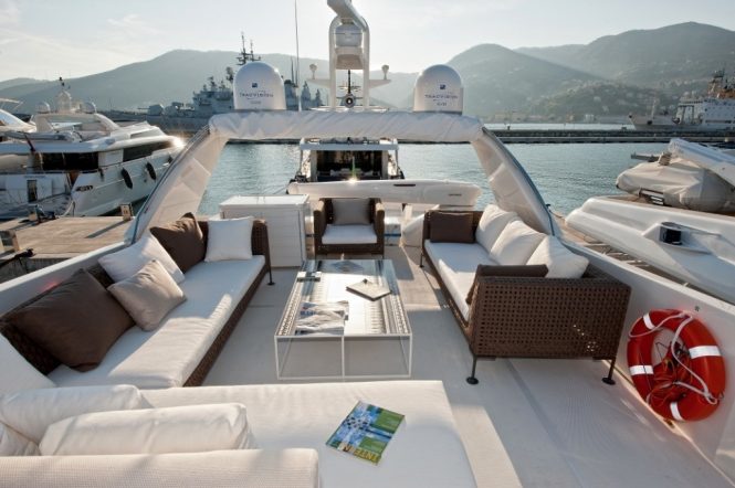 sun deck aboard Fortuna