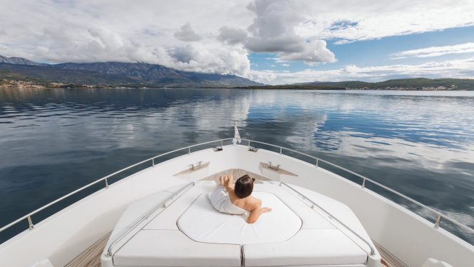 Enjoy the view aboard Saint Anna 1 while cruising Montenegro and Croatia