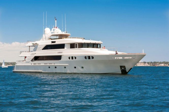 Luxury motor yacht FAR FROM IT available for charter in New England