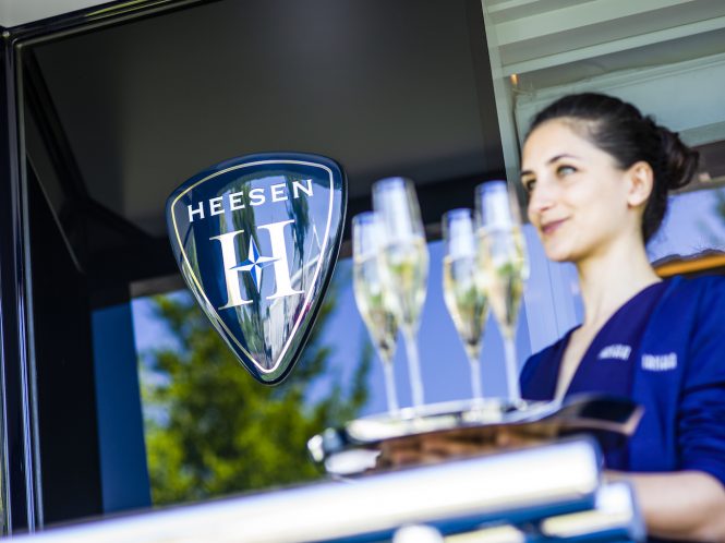 Luxury service during IRISHA's Christening at Heesen Yachts - Photo by Waterline Media