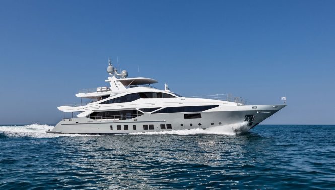 Running profile of the superyacht H