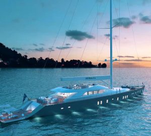 50m Yacht ALL ABOUT U hits the water in Turkey