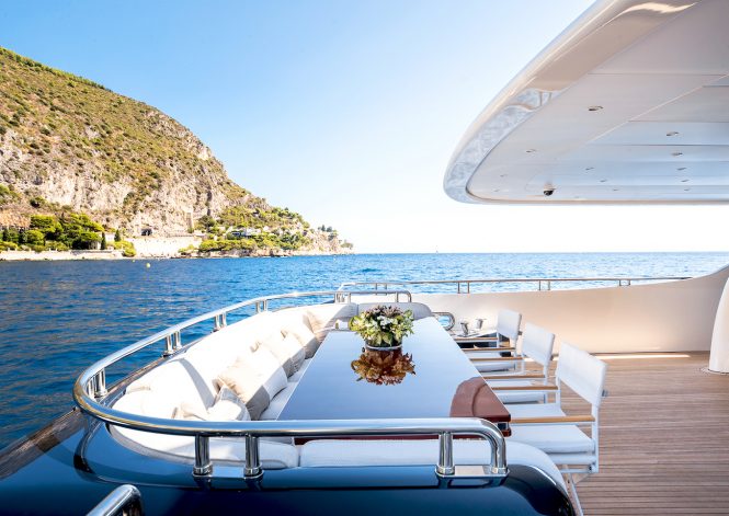 aft deck dining alfresco