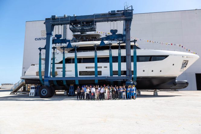 Custom Line Navetta 33 superyacht launch in Italy