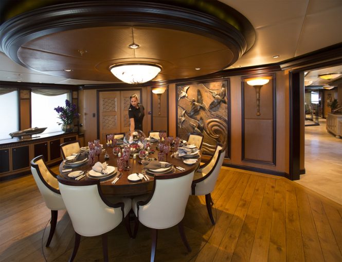 Formal dining area with exceptional service from the crew