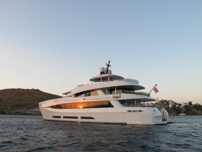 Luxury motor yacht Quaranta available in the Western Mediterranean