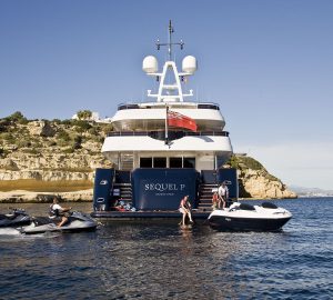 54m SEQUEL P offering 15% off yacht charter vacations in the Mediterranean