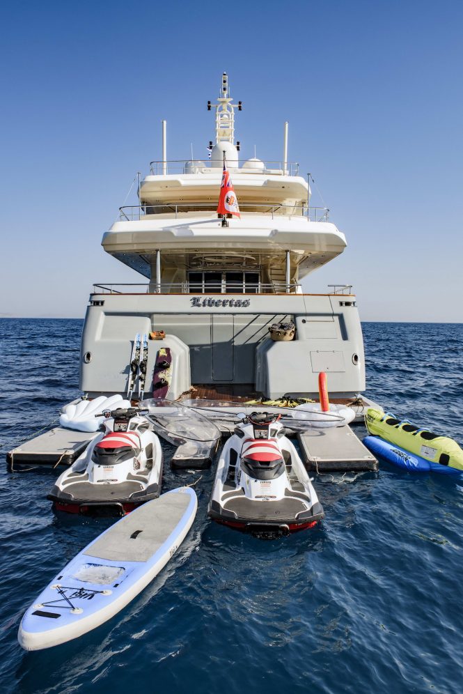 Libertas with a wide selection of water toys