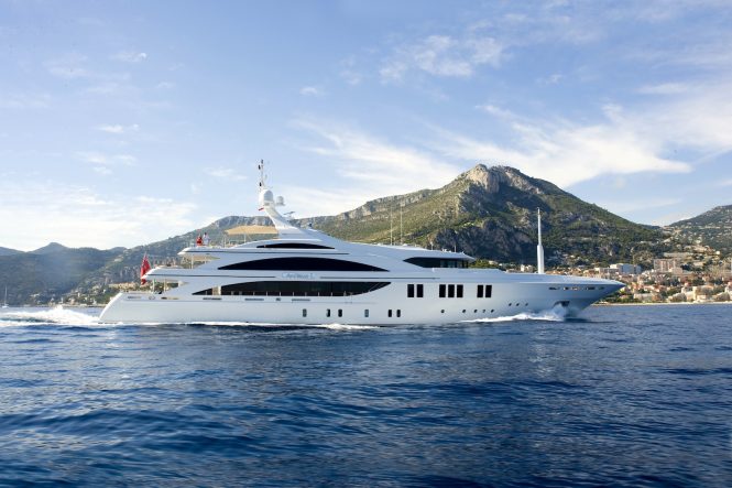 ANDREAS L of 60 metres available for charter in the Med