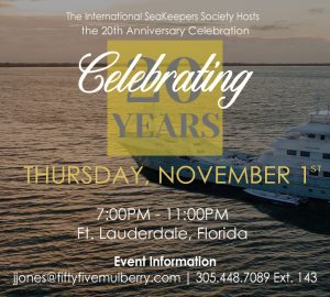 International SeaKeepers Society to Celebrate 20th Anniversary at Founders 2018 Event