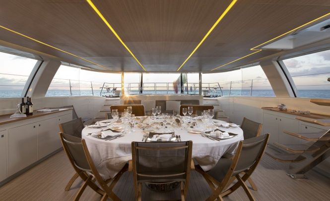 Beautiful exterior dining area